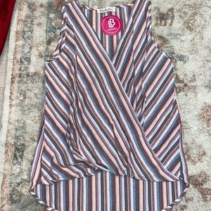 Vine and love striped tank